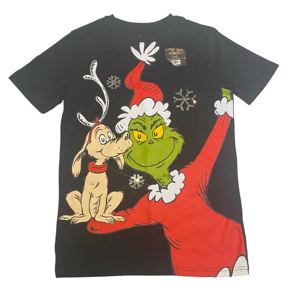NWT Grinch T-Shirt Christmas Holiday Dr. Seuss Girls/Boys Size XL 12/14 - Picture 1 of 6
